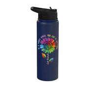 LGBTQ Arco Iris Girasol Be Niño Gay Love Pride Flor Stainless Steel Insulated Water Bottle