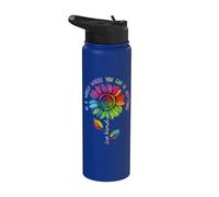 LGBTQ Arco Iris Girasol Be Niño Gay Love Pride Flor Stainless Steel Insulated Water Bottle