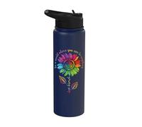 LGBTQ Arco Iris Girasol Be Niño Gay Love Pride Flor Stainless Steel Insulated Water Bottle