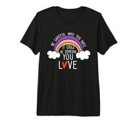LGBTQ Be Careful Who You Hate Rainbow Pride Gay Lesbiana Camiseta Premium