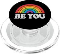 LGBTQ Be You Gay Pride LGBT Ally Rainbow Flag Retro Vintage PopSockets PopGrip para MagSafe