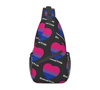 LGBTQ Bisexual Ally Pride Flag Sling Bag Senderismo Mochila Crossbody Hombro Mochila Viaje Pecho Pack para Hombres Mujeres