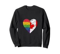 LGBTQ Canadá Gay Pride Heart for Gay and Lesbian Love LGBT Sudadera