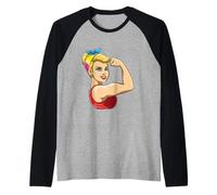 LGBTQ Feminismo Lésbico Pansexual Orgullo Fuerte Camiseta Manga Raglan