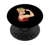 LGBTQ Feminismo Lésbico Pansexual Orgullo Fuerte PopSockets PopGrip Adhesivo