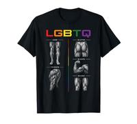 LGBTQ Fitness Anatomía Muscular Gimnasio Entrenamiento Diseño Camiseta