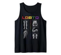 LGBTQ Fitness Anatomía Muscular Gimnasio Entrenamiento Diseño Camiseta sin Mangas
