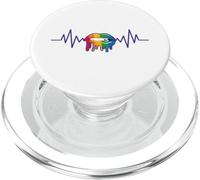 LGBTQ FLAG Cardiogram LGBTQ PRIDE FLAGS Labios LGBTQ lesbian PopSockets PopGrip para MagSafe