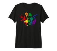 LGBTQ+ Flores Arcoíris Naturaleza Estilo Bohemio Camiseta Premium