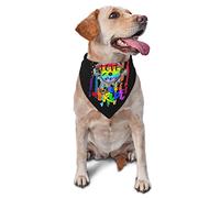LGBTQ Gay Pride Rainbow Pride Month Lesbian Bisexual Dog Bandanas Mascota Bufanda Triángulo Babero Niño Niña Pañuelo Ajustable Accesorios para Cachorros pequeños, medianos y Grandes