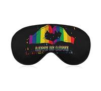 LGBTQ Gay Pride Rainbow Pride Month Lesbian Bisexual Sleep Masks Eye Cover Blackout con correa elástica ajustable Night Blindfold para mujeres, hombres, yoga, viajes, siesta