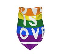 LGBTQ Gay Pride Rainbow Pride Month Lesbian Bisexual Verano Perro Bandanas Boy Bulk Cachorro Pañuelo Ajustable Suave Triángulo Baberos Accesorios para Perros Pequeños Medianos Grandes Gatos