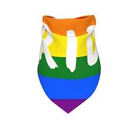 LGBTQ Gay Pride Rainbow Pride Month Lesbian Bisexual Verano Perro Bandanas Niña Bulk Cachorro Pañuelo Ajustable Suave Triángulo Baberos Accesorios para Pequeños Medianos Grandes Cachorros Gatos
