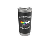 LGBTQ I May Be Straight Rainbow Gay LGBT Pride Month Vaso térmico de acero inoxidable de doble pared