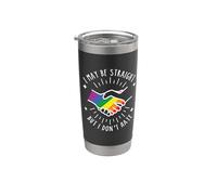 LGBTQ I May Be Straight Rainbow Gay LGBT Pride Month Vaso térmico de acero inoxidable de doble pared