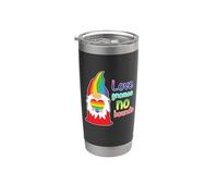 LGBTQ Love Gnomes No Bounds Gay LGBT Pride Month Vaso térmico de acero inoxidable de doble pared