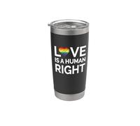 LGBTQ Love Is A Human Right Gay LGBT Pride Month Vaso térmico de acero inoxidable de doble pared