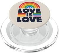 LGBTQ Love Is Love Gay Pride LGBT Ally Rainbow Flag Vintage PopSockets PopGrip para MagSafe