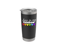 LGBTQ Love Is My Rainbow Gay LGBT Pride Month Vaso térmico de acero inoxidable de doble pared