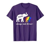 LGBTQ Mamá Elefante - Lesbianas y gais Camiseta, Hombre, Morado, L