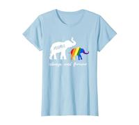 LGBTQ Mamá Elefante - Lesbianas y gais Camiseta, Mujer, Azul Bebé, S