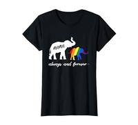 LGBTQ Mamá Elefante - Lesbianas y gais Camiseta, Mujer, Negro, XS