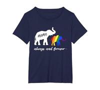 LGBTQ Mamá Elefante - Lesbianas y gais Camiseta, Mujer Tallas Grandes, Azul Marino, 1XL Grande