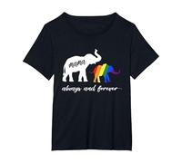 LGBTQ Mamá Elefante - Lesbianas y gais Camiseta, Mujer Tallas Grandes, Negro, 6XL Grande