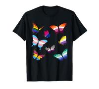 LGBTQ Mariposas Mes del Orgullo Aliado Conciencia Homosexual Camiseta