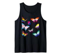 LGBTQ Mariposas Mes del Orgullo Aliado Conciencia Homosexual Camiseta sin Mangas