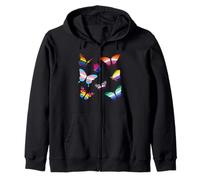 LGBTQ Mariposas Mes del Orgullo Aliado Conciencia Homosexual Sudadera con Capucha
