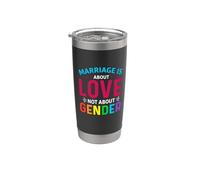 LGBTQ Marriage Is About Love Gay LGBT Pride Month Vaso térmico de acero inoxidable de doble pared