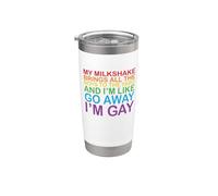 LGBTQ My Milkshake Brings All The Boy Gay LGBT Pride Month Vaso térmico de acero inoxidable de doble pared