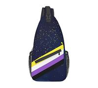 LGBTQ Nonbinary Pride Sling Bag Senderismo Mochila Crossbody Hombro Mochila Viaje Pecho Pack para Hombres Mujeres
