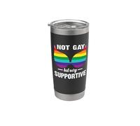 LGBTQ Not Gay But Very Supportive LGBT Pride Month Vaso térmico de acero inoxidable de doble pared