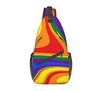 LGBTQ Pride Boca Rainbow Gay Sling Bag Senderismo Mochila Crossbody Hombro Mochila Viaje Cofre Pack para Hombres Mujeres