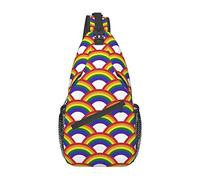 LGBTQ Pride Boca Rainbow Sling Bag Senderismo Mochila Crossbody Hombro Mochila Viaje Pecho Pack para Hombres Mujeres
