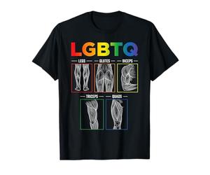 LGBTQ Pride Fitness Anatomía Muscular Gimnasio Entrenamiento Camiseta