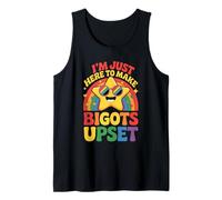 LGBTQ Pride I'm Just Here To Make Bigots Upset Funny Star Camiseta sin Mangas