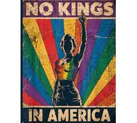LGBTQ+ Pride No Kings In America Composition Notebook Rainbow For Adults: Wide Ruled Book Workbook Journal Sketchbook for Activists, Women, Men, Teens, Back To Pride Month; 8.5" x 11" 120 pages