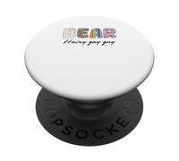 LGBTQ Pride Shirt Baer Hairy Gay Guy Rainbow Flag PopSockets PopGrip Adhesivo