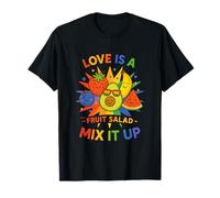 LGBTQ Pride Shirt Love Is A Fruit Salad Frutiy Rainbow Flag Camiseta