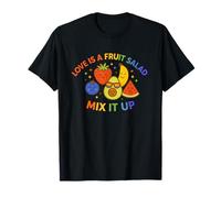 LGBTQ Pride Shirt Love Is A Fruit Salad Frutiy Rainbow Flag Camiseta