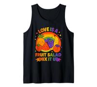 LGBTQ Pride Shirt Love Is A Fruit Salad Frutiy Rainbow Flag Camiseta sin Mangas