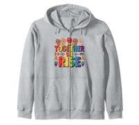 LGBTQ Pride Shirt Together We Rise Rainbow Flag Sudadera con Capucha