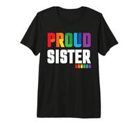 LGBTQ Proud Sister Rainbow Gay LGBT Pride Month Camiseta Premium