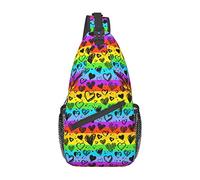 LGBTQ Rainbow Pride Love Wins Sling Mochila Bolso de Pecho Bolsos de Hombro Cruzados Gimnasio Ciclismo Senderismo Mochila de Viaje para Hombres Mujeres
