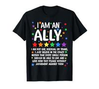 LGBTQ Retro Soy Un Aliado No Soy Gay Bisexual O Trans Camiseta