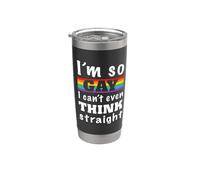 LGBTQ So Gay I Can't Even Think Straight LGBT Pride Month Vaso térmico de acero inoxidable de doble pared