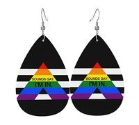 LGBTQ suena gay. Estoy dentro. Pendientes de piel sintética Pendientes colgantes de lágrima para mujeres niñas